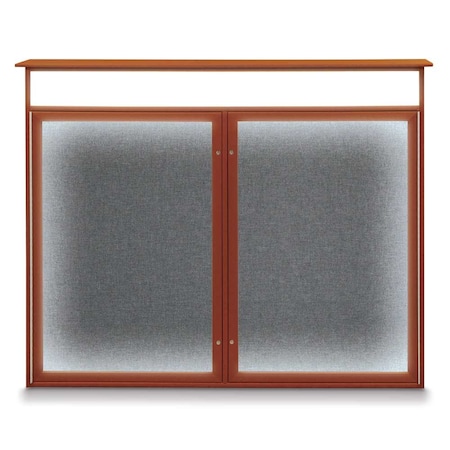 United Visual Products Open Faced Traditional Corkboard, 72x36" UV645A-BRONZE-CLOUD